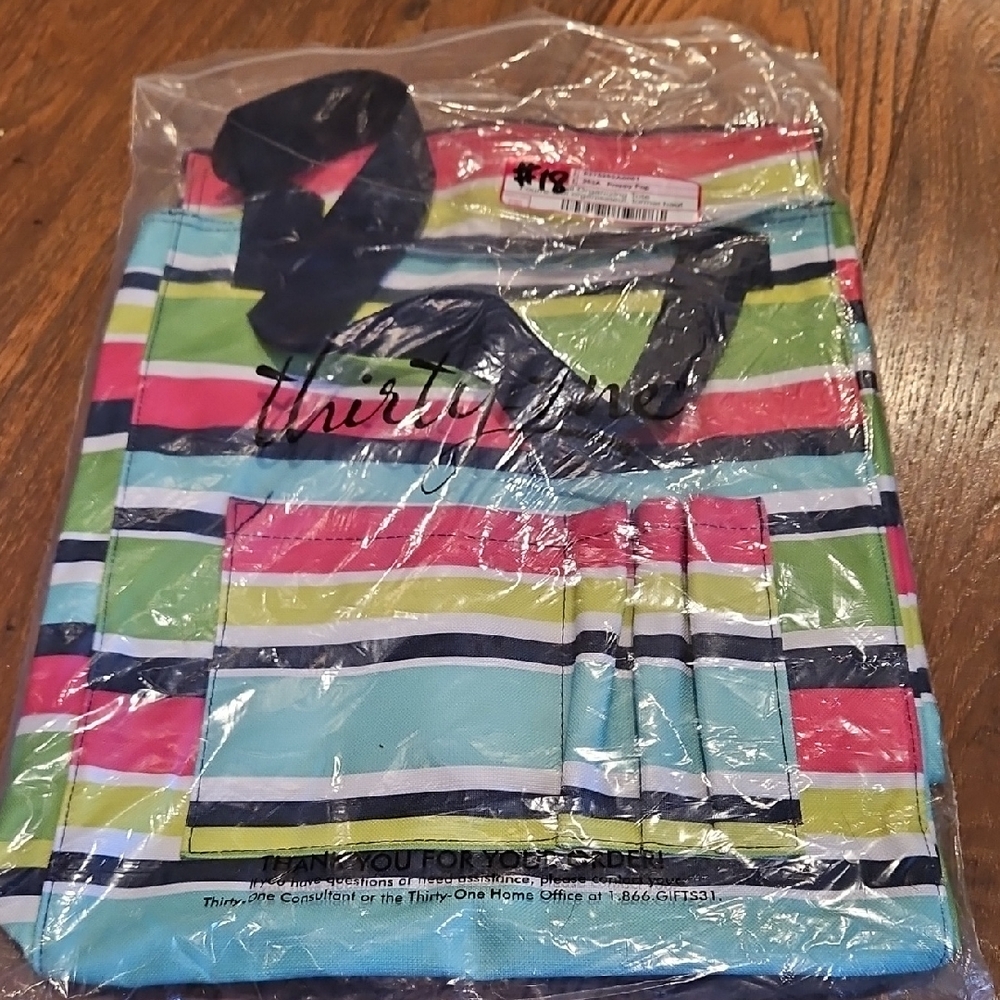 Thirty-One Striped Tote Bag